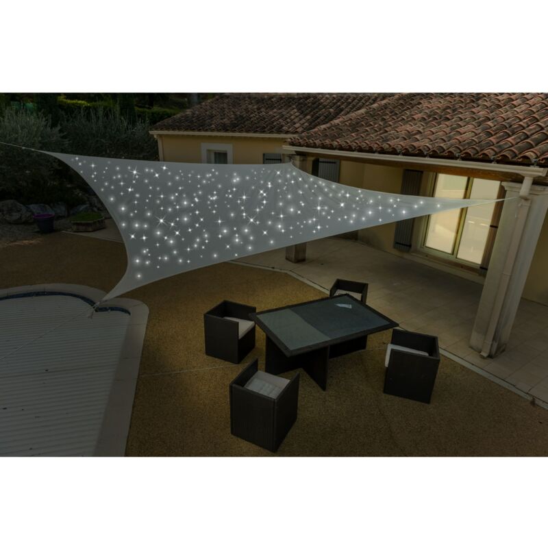 foto del prodotto werka pro tenda da sole solare 300 led 4x5m crema