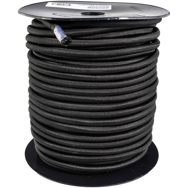 foto del prodotto werka pro - tensionatore elastico nero diverse lunghezze 10 mm x 40 metri su bobina