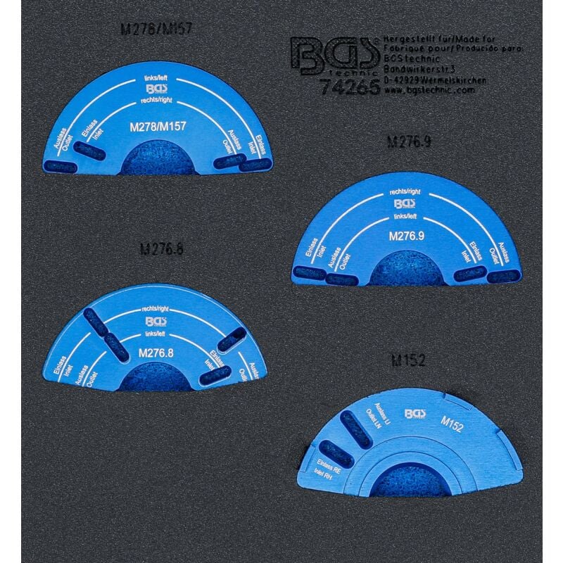 foto del prodotto werkstattwageneinlage 1 6 set di utensili per la regolazione dell albero a camme per mercedes benz m152, m157, m276, m278