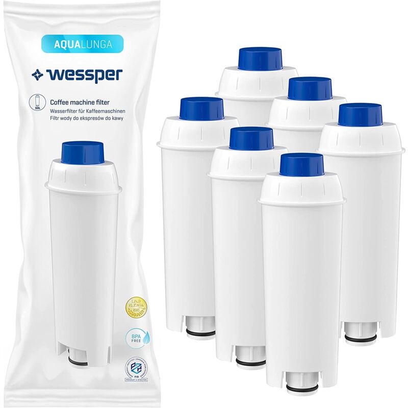 foto del prodotto wessper filtro acqua macchina da caff , ricambio filtro per macchina da caff delonghi dlsc002, ser3017, ecan, escam, etam, secam, serie s, cartuccia