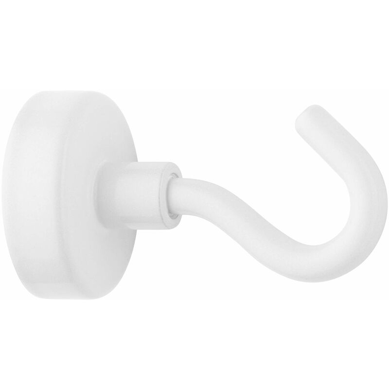 foto del prodotto westcott e-10827 00 - gancio magnetico al neodimio, 25 mm, portata fino a ca. 15 kg, colore: bianco