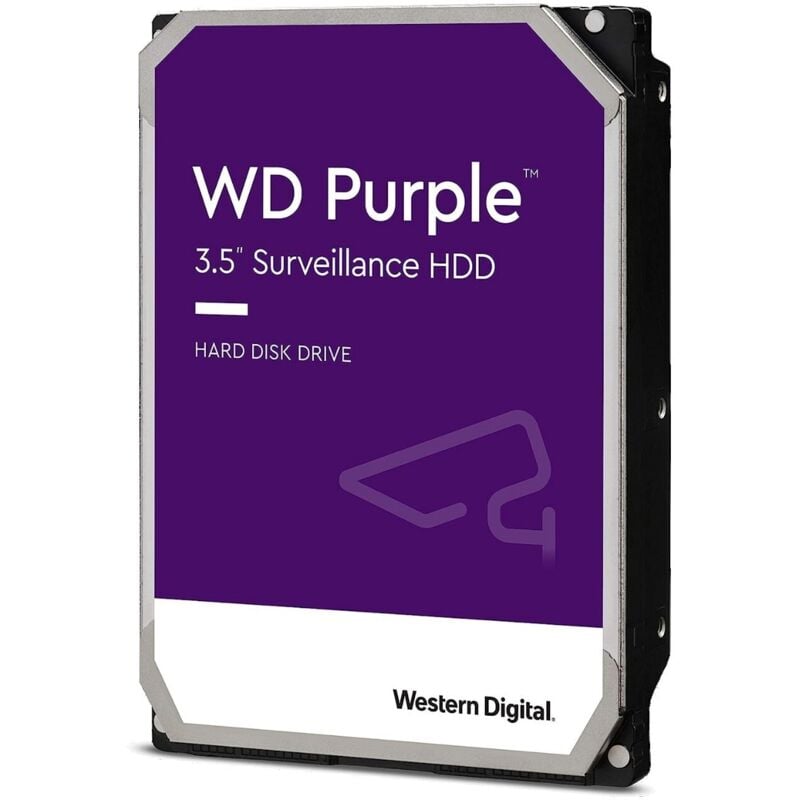 foto del prodotto western digital purple hdd 2tb 3.5 specifico per videosorveglianza wd23purz