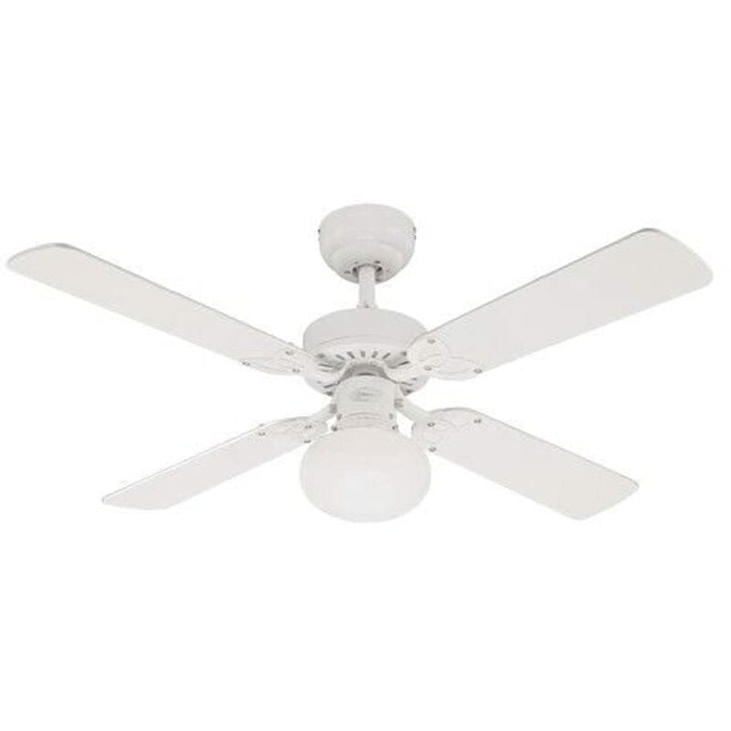 foto del prodotto westinghouse ventilatore a soffitto vegas e27, 60 w, finitura, pale in bianco, pino chiaro, 41.34 x 41.34 x 17.4 cm