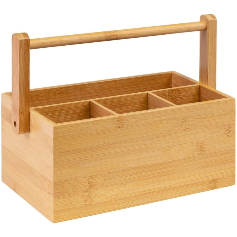 foto del prodotto westmark cestino portaoggetti da cucina, 4 scomparti, con maniglia, dimensioni 28 x 15 x 22 cm, bamb , tapas friends, marrone chiaro, 69802270