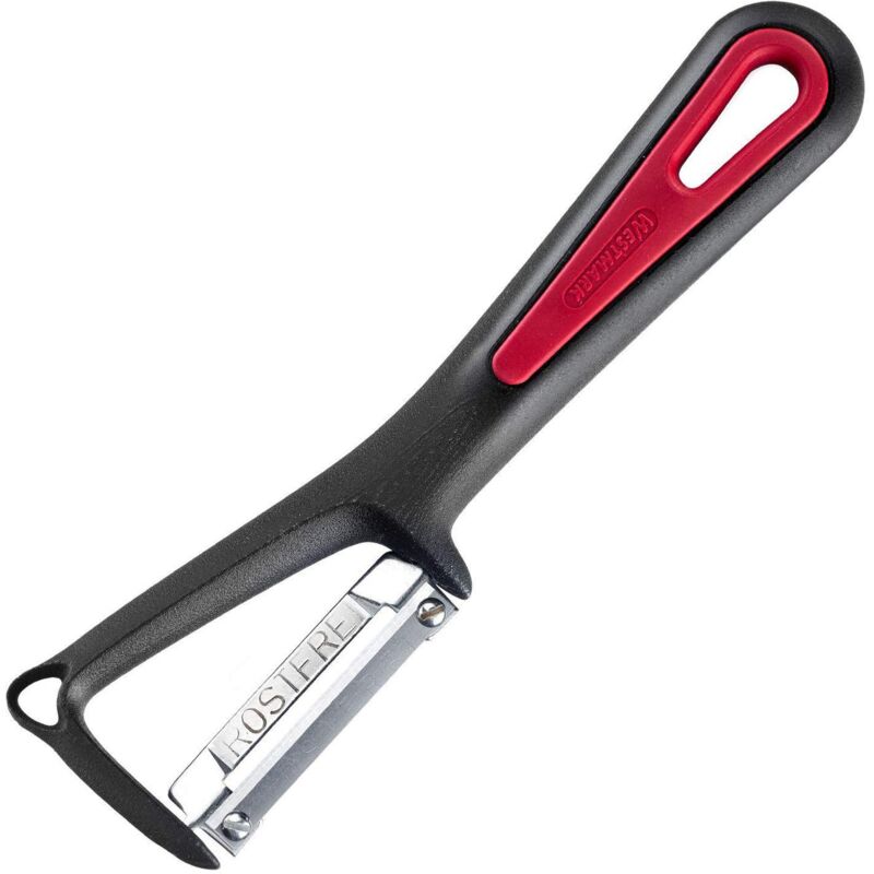 foto del prodotto westmark pelaverdure universale con punta, gallant, lama in acciaio inox avvitata, colore nero rosso, 29012270
