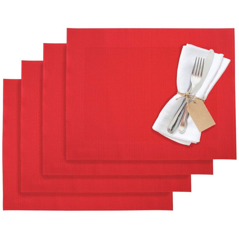 foto del prodotto westmark set da tavola tovagliette americane, 4 pezzi, 42 x 32 cm, materiale sintetico, rosso, saleen edition home
