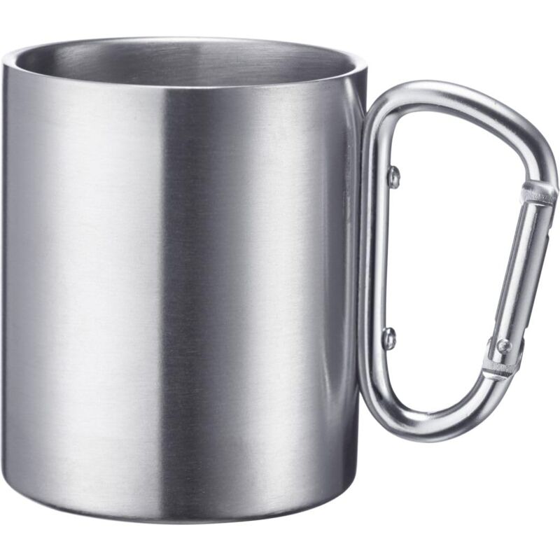 foto del prodotto westmark tazza con manico a moschettone pratica tazza per il campeggio all aperto, ideale per bevande calde e fredde, moschettone per il
