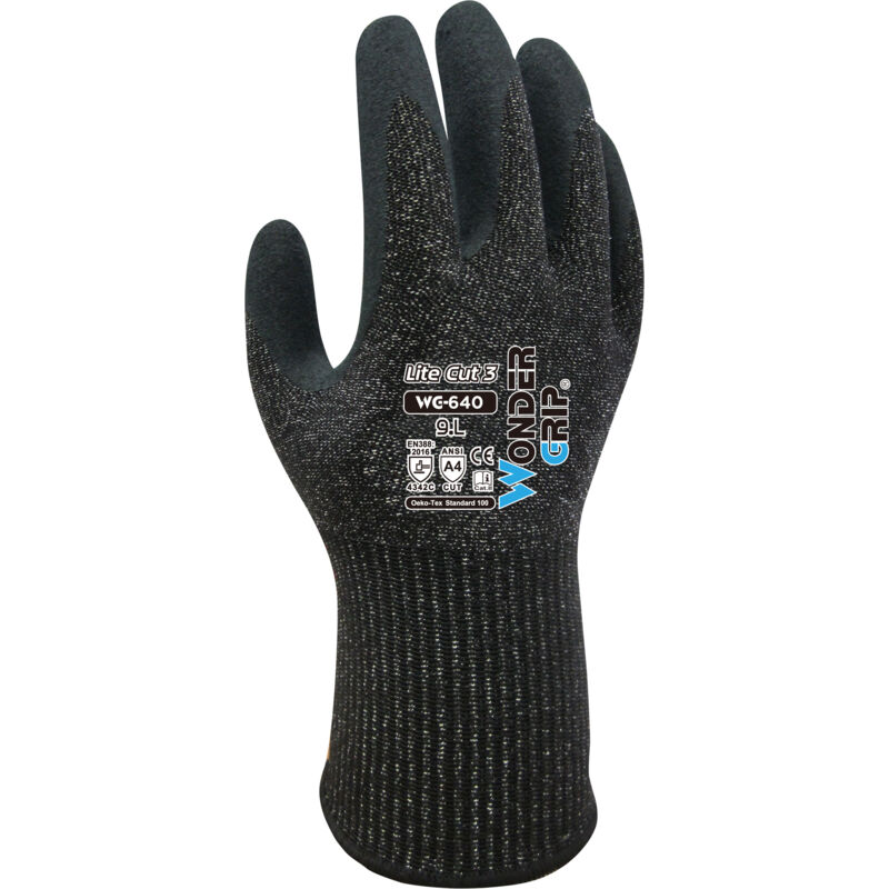 foto del prodotto wg 640 lite cut 3 size, l 09, gris noir, 1 wonder grip