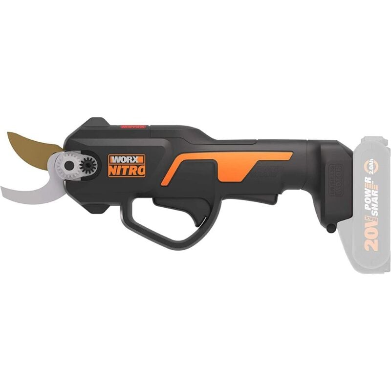 foto del prodotto wg330e.9 cesoie da potatura senza spazzola da 20v 25mm solo utensile batteria non inclusa worx