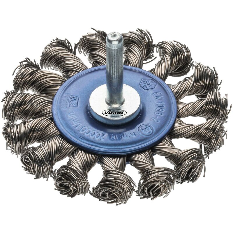 foto del prodotto wheel brush knotted wire 75 mm v6806