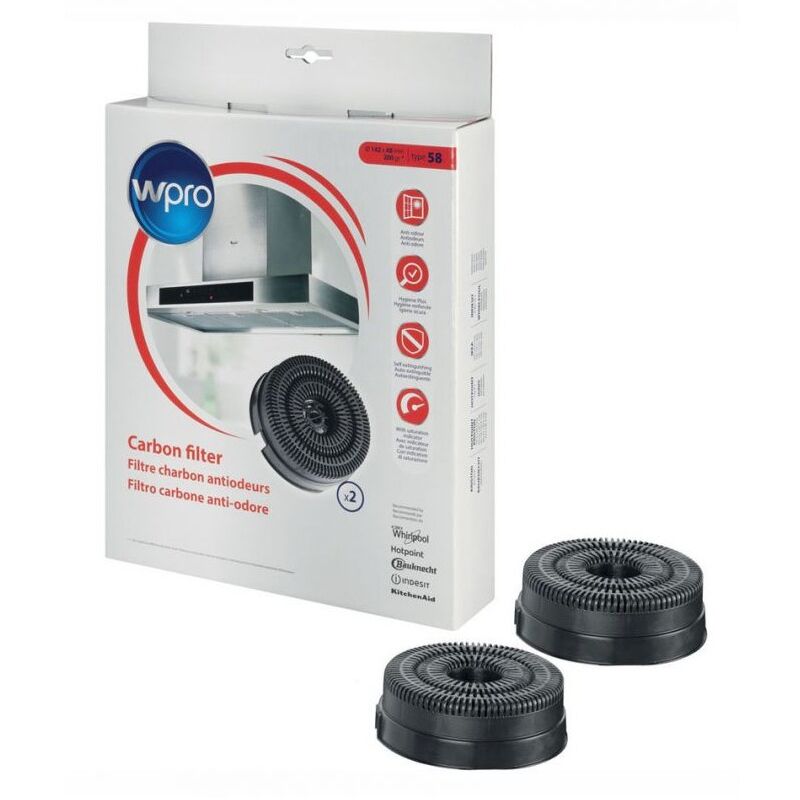 foto del prodotto whirlpool c00384666 filtri del carbone tipo 58 per cappuccio
