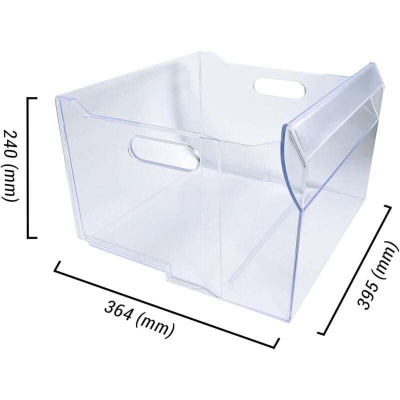 foto del prodotto whirlpool cassetto freezer surgelati congelatore per frigoriferi ariston indesit hotpoint, dimensioni 395x240x364 mm trasparente, originale