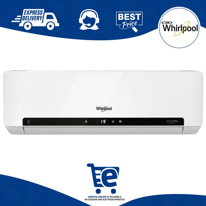 foto del prodotto whirlpool climatizzatore condizionatore monosplit completo spiw312l spicr312w