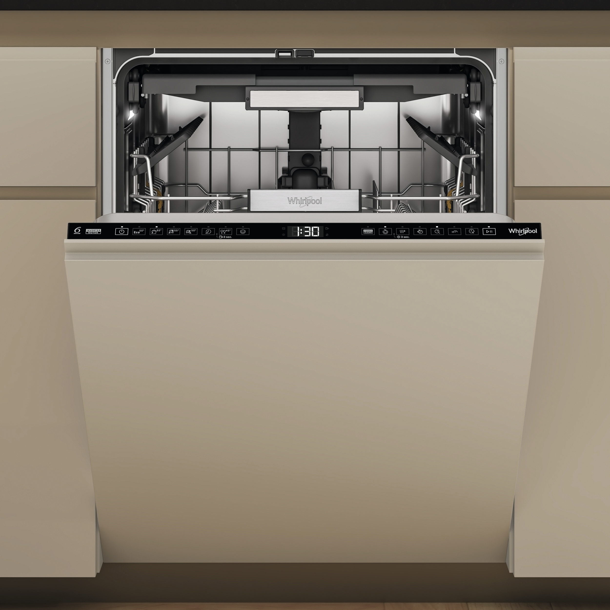 foto del prodotto whirlpool maxispace lavastoviglie w7i hf60 tu da incasso 60 cm, nero maxi space