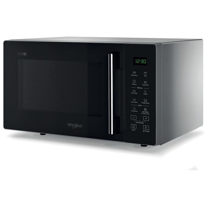foto del prodotto whirlpool mwp 253 sb forno a microonde 25 litri con grill potenza 900 w funzione yogurt display digitale nero