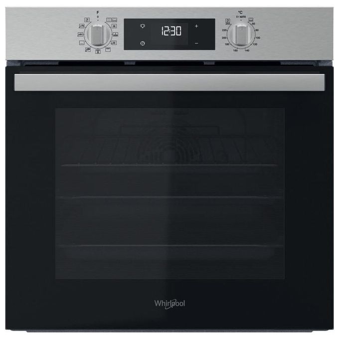 foto del prodotto whirlpool omr58hr0x forno da incasso ventilato 71 litri classe a 8 programmi cook3 inox-nero