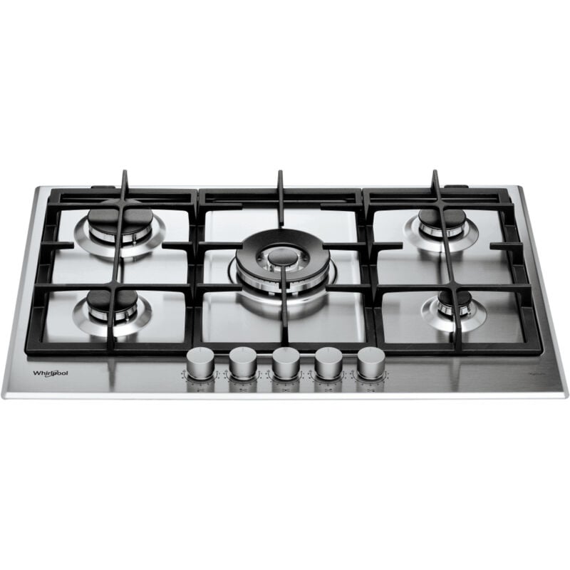 foto del prodotto whirlpool piano cottura a gas gmal 7522 ixl. colore del prodotto acciaio inox, posizionamento dell apparecchio da incasso, dimensione della