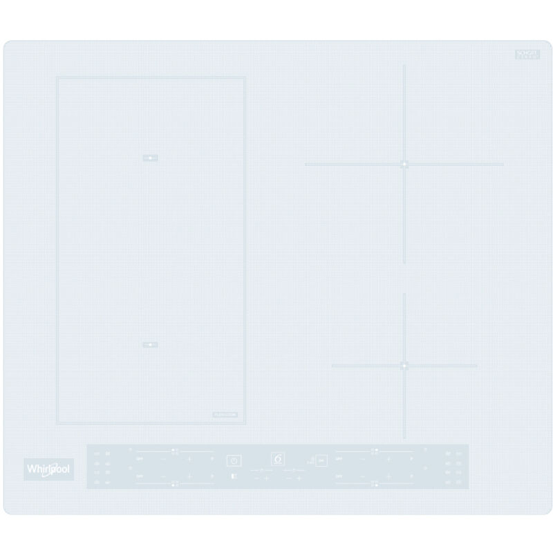 foto del prodotto whirlpool piano cottura a induzione in vetroceramica wl b4560 ne w. colore del prodotto bianco, posizionamento dell apparecchio da incasso,