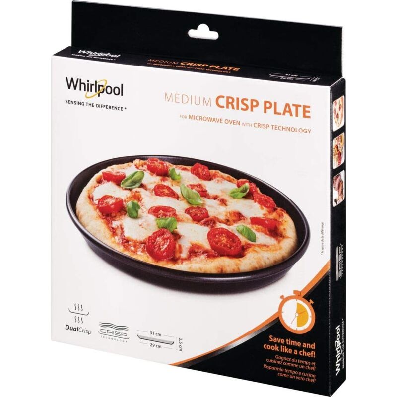 foto del prodotto whirlpool piatto crisp diam. 31 cm altezza 2,5 cm avm290 originale forni a microonde 369863662894642369