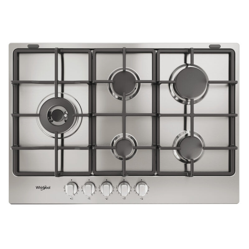 foto del prodotto whirlpool tgml 761 ix r acciaio inossidabile da incasso 73 cm gas 5 fornello i 