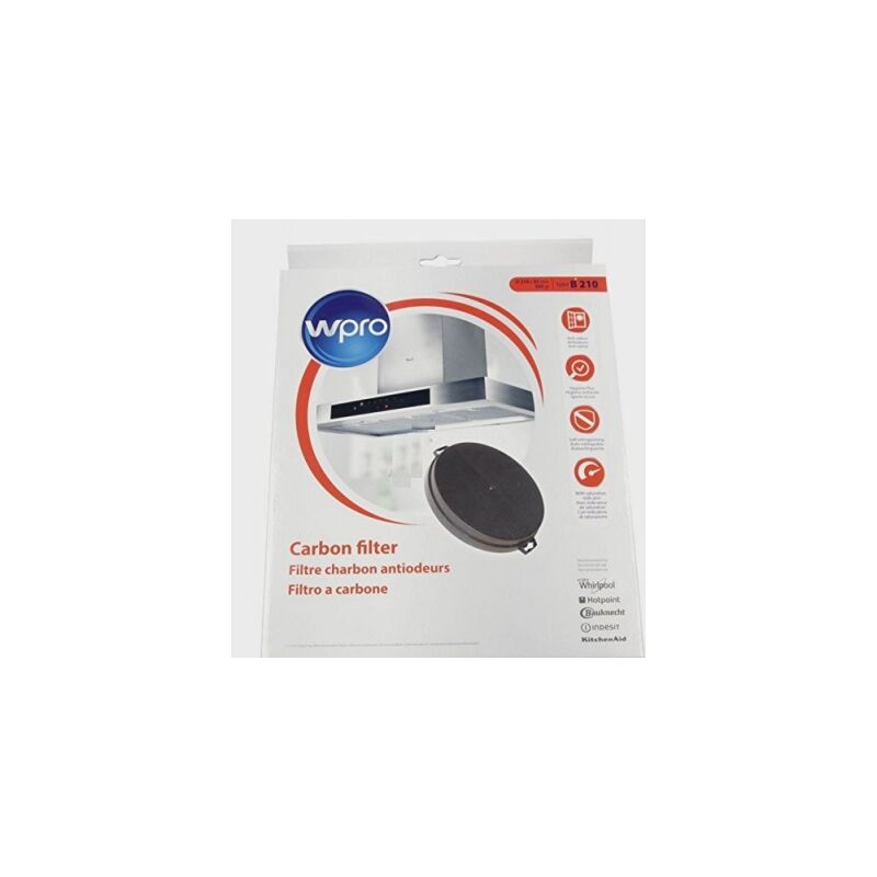 foto del prodotto whirlpool wpro chf210 1 filtro cappuccio di carbonio b210 diametro 210 mm