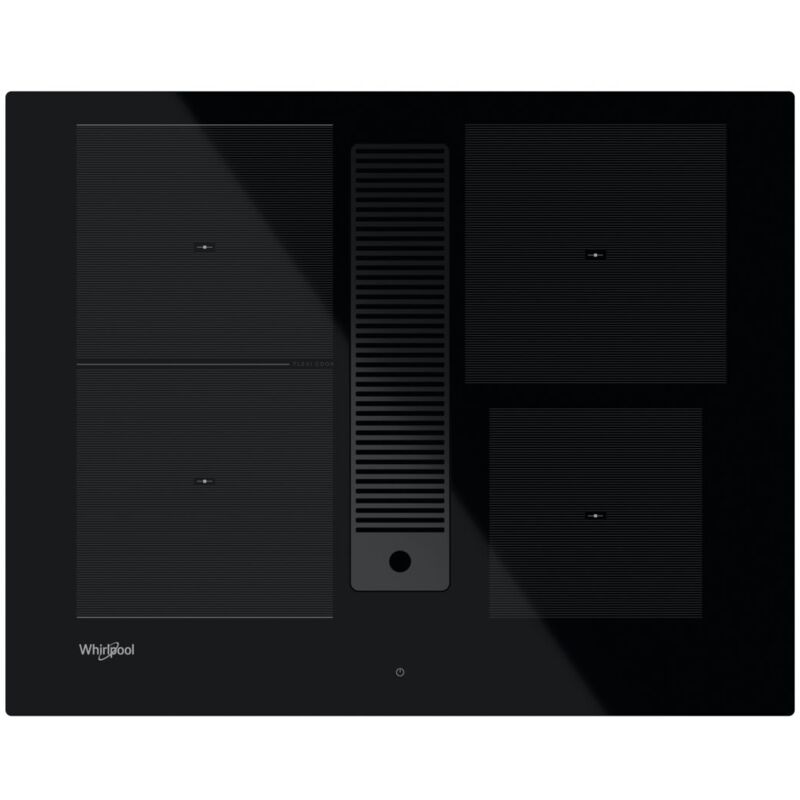 foto del prodotto whirlpool wvh 1065b. colore del prodotto nero, posizionamento dell apparecchio da incasso, dimensione della larghezza del piano cottura 65 cm.