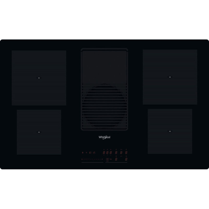 foto del prodotto whirlpool wvh 92 k 1. colore del prodotto nero, posizionamento dell apparecchio da incasso, dimensione della larghezza del piano cottura 80.4
