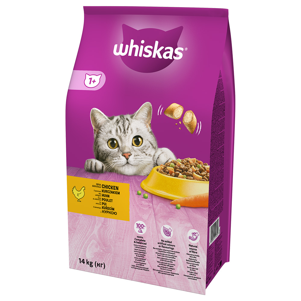 foto del prodotto whiskas 1 pollo crocchette per gatti 14 kg
