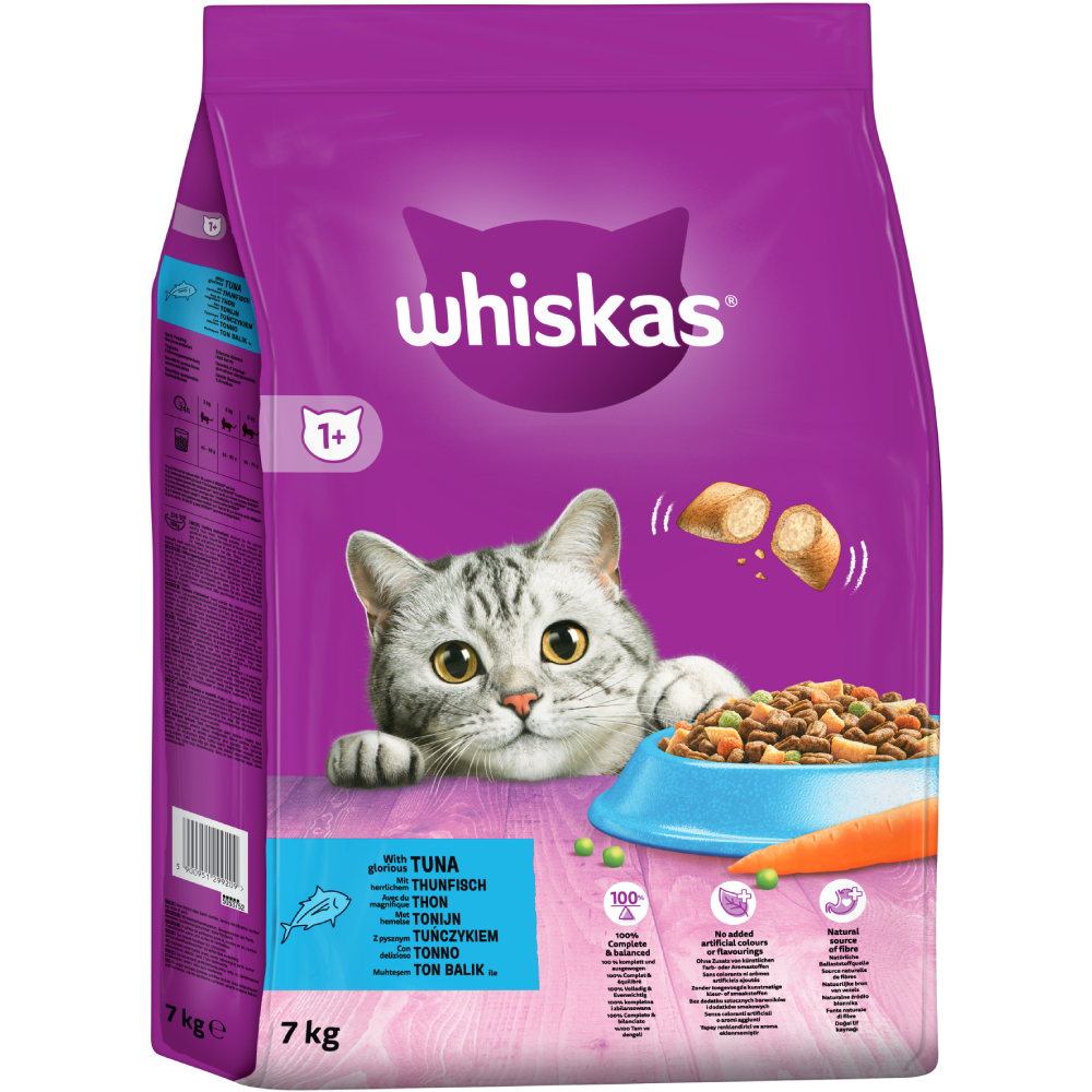 foto del prodotto whiskas 1 tonno crocchette per gatto 7 kg