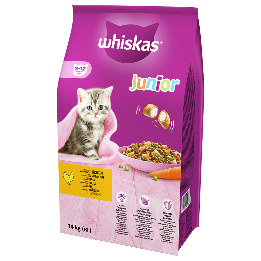 foto del prodotto whiskas junior pollo crocchette per gatti 14 kg