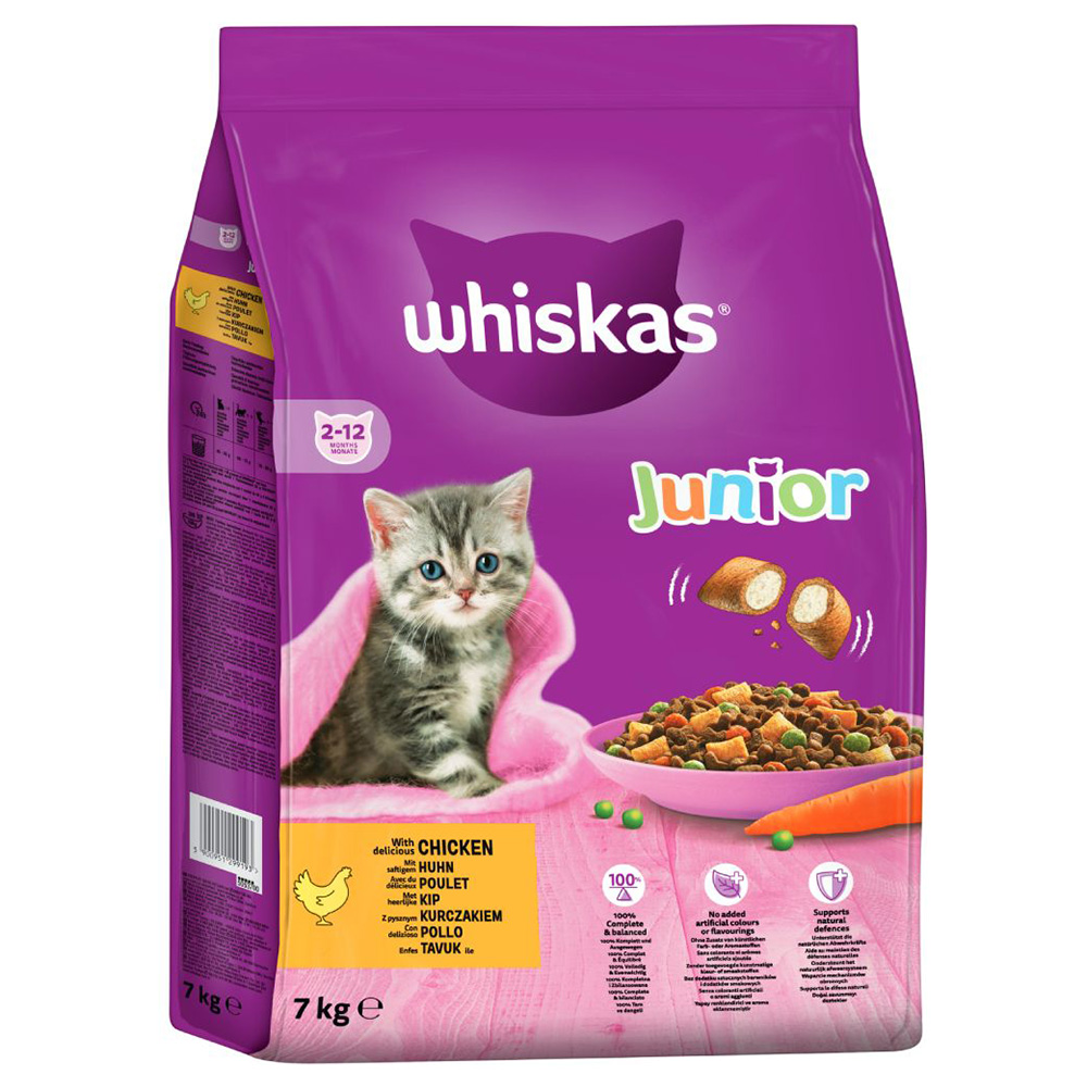 foto del prodotto whiskas junior pollo crocchette per gatti 7 kg