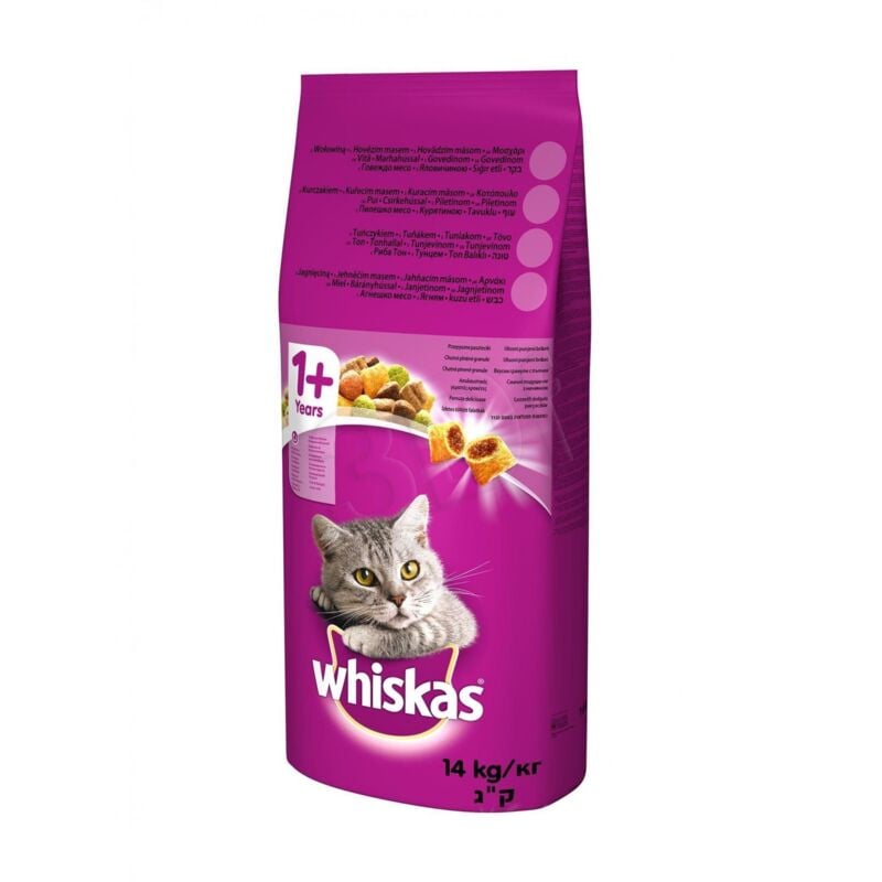 foto del prodotto whiskas tonno con verdure 14kg - cibo secco per gatti