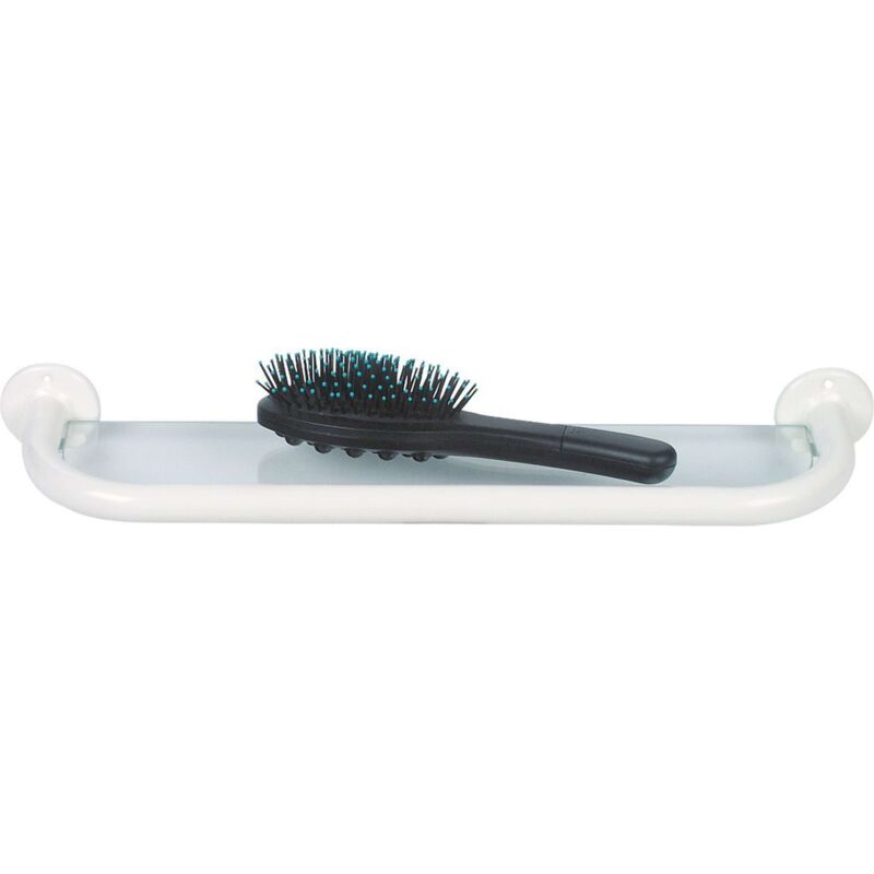 foto del prodotto white line ripiano con vetro, lunghezza 40 cm, bianco 8001 aqualine