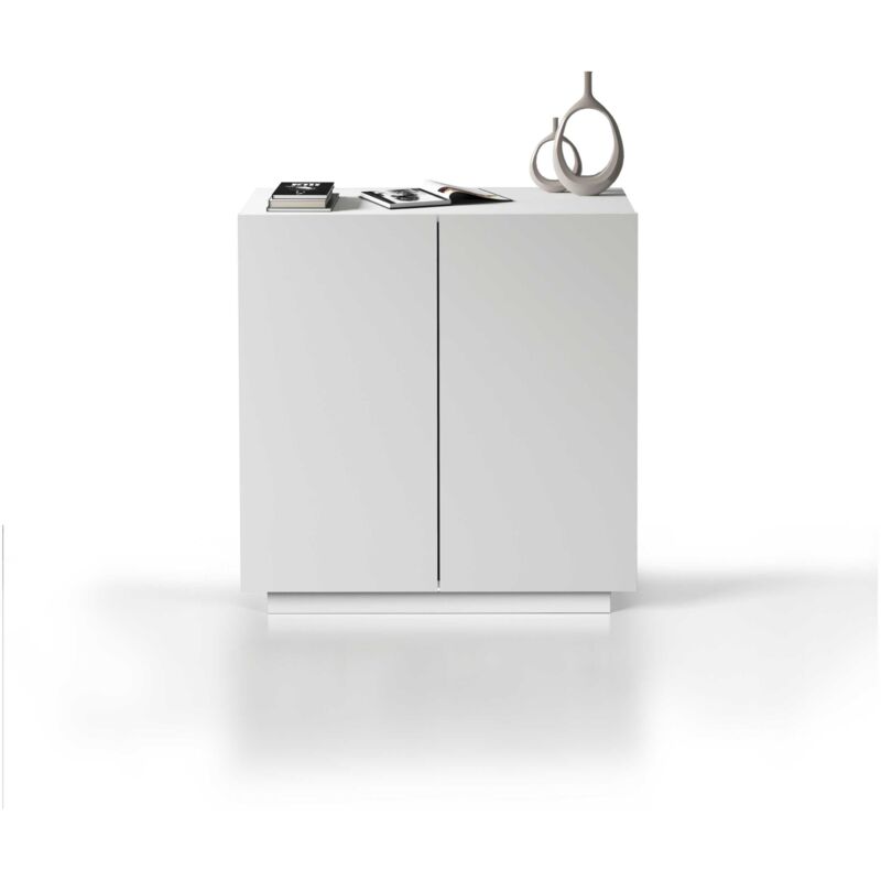 foto del prodotto whous armadio multiuso easy 2 ante e 2 vani 79,20x38x86 cm armadio camera da letto, studio e ufficio colore bianco armadio salvaspazio multiuso
