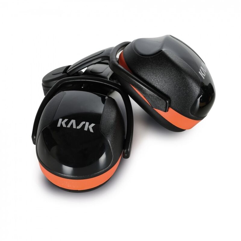 foto del prodotto whp00006 cuffie antirumore per casco protettivo 31db en 12492 arancioni kask