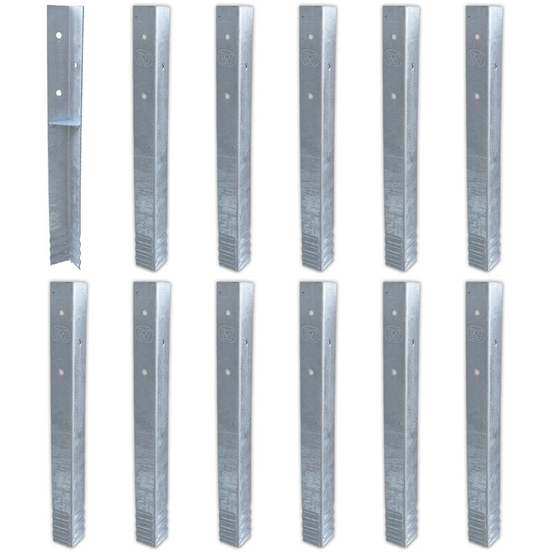 foto del prodotto wickey ancoraggio per parco giochi solidlock set di per altalena, ancoraggio profilo angolare per staccionata pali in legno 12 pezzo