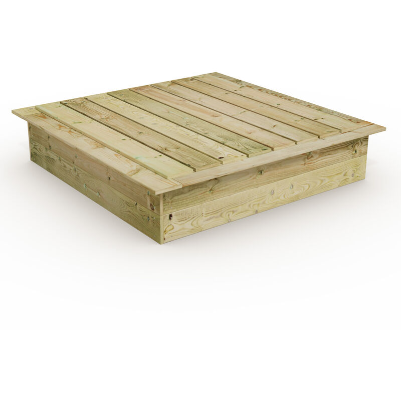 foto del prodotto wickey sabbiera in legno king kong con coperchio, legno impregnato, sabbiera per bambini in legno