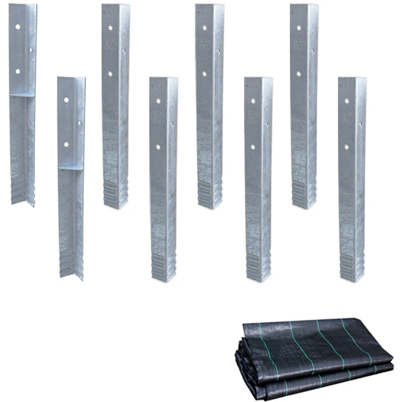foto del prodotto wickey set di ancoraggi angolari solidlock con vello antierba per torri gioco, strutture di arrampicata e altalene 8 pezzo