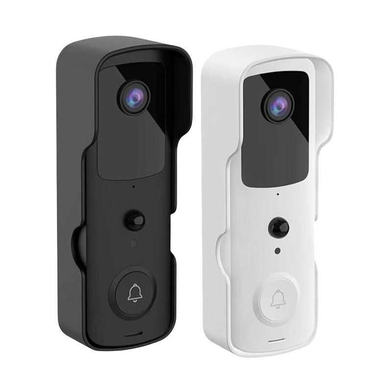 foto del prodotto wifi smart video campanello 1080p video campanello telecamera ip audio bidirezionale con alexa echo show google home 1pc bianco 