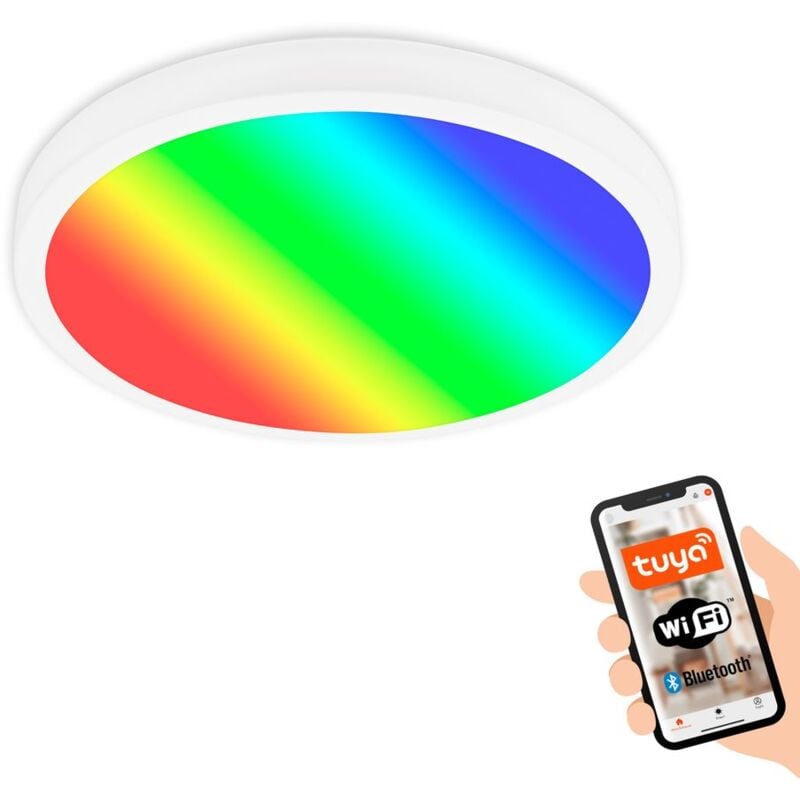 foto del prodotto wifi tuya bluetooth rgb w cct pannello led, led 21w