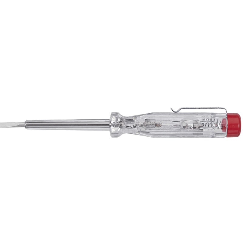 foto del prodotto wiha cercafase 220 250 volt a taglio, trasparente, con clip di aggancio, in blister 3.0 mm 32201 