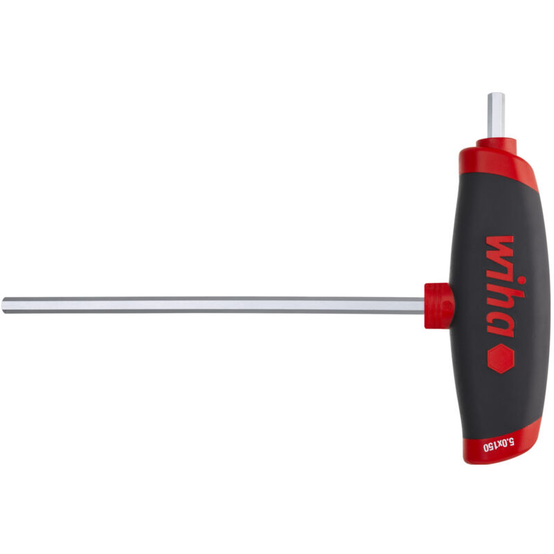 foto del prodotto wiha chiave a brugola con impugnatura a t comfortgrip esagonale con lama laterale, cromatura opaca 4.0 mm 45434 