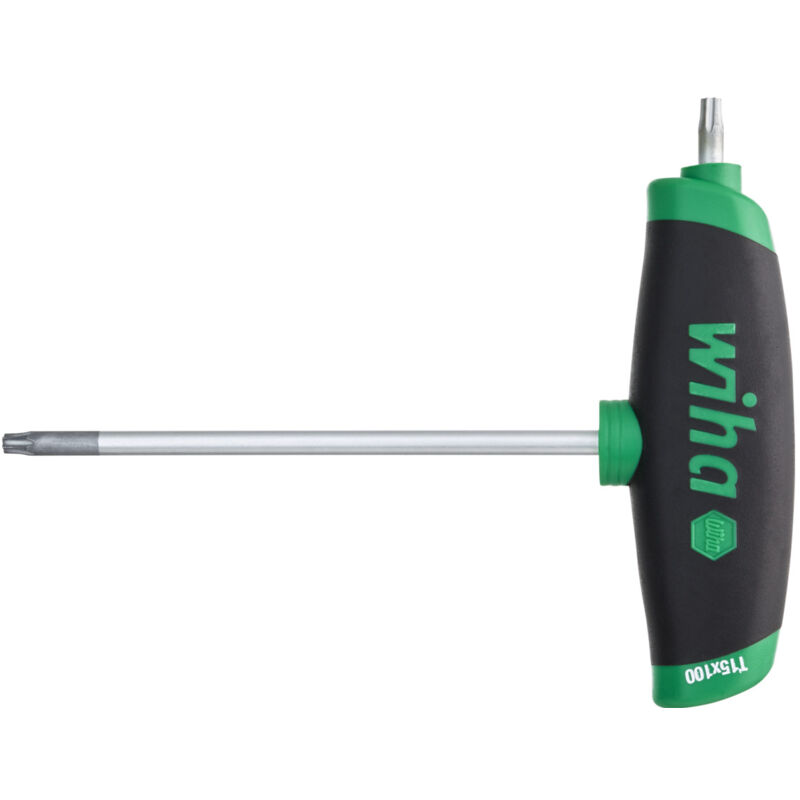 foto del prodotto wiha chiave a brugola con impugnatura a t comfortgrip torx con lama laterale, cromatura opaca t25 45449 