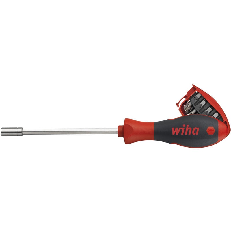 foto del prodotto wiha giravite con portainserti a magazzino, magnetico assortiti, con 8 inserti, 1 4 , in blister 33007 