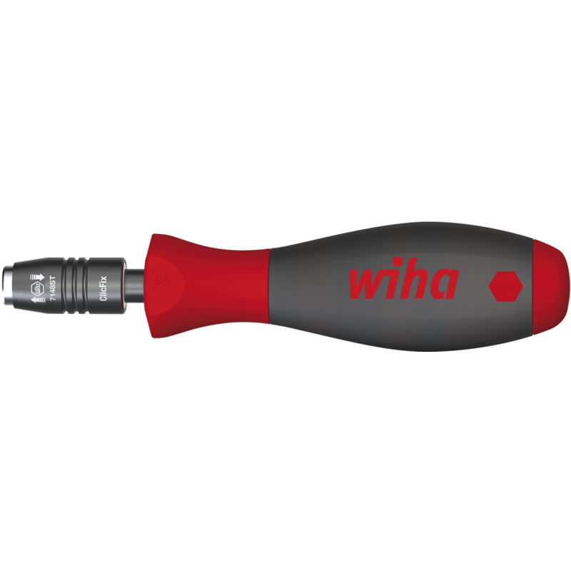 foto del prodotto wiha giravite con portainserti softfinish centrofix, bloccabile meccanicamente 1 4 38 mm 40331 