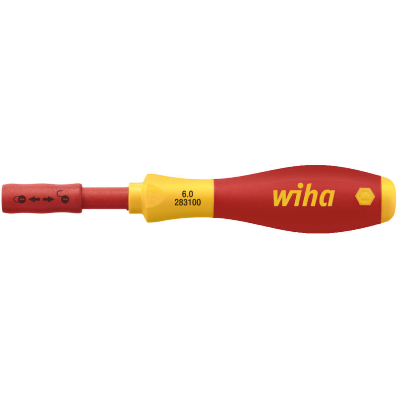 foto del prodotto wiha giravite con portainserti softfinish electric slimvario per slimbit 6.0 mm 34577 