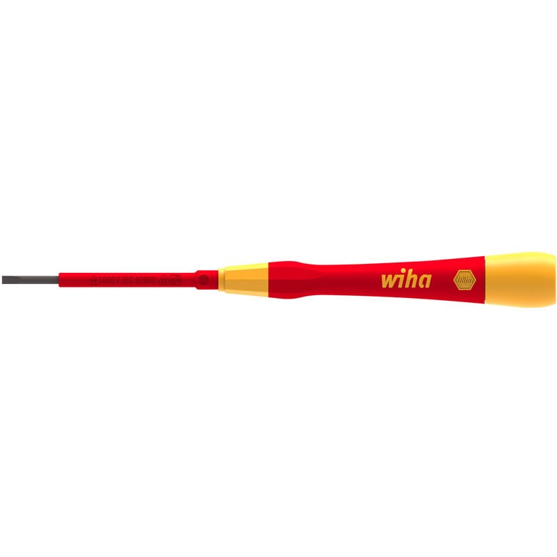foto del prodotto wiha giravite di precisione picofinish electric a taglio 2.5 mm x 65 mm 42376 