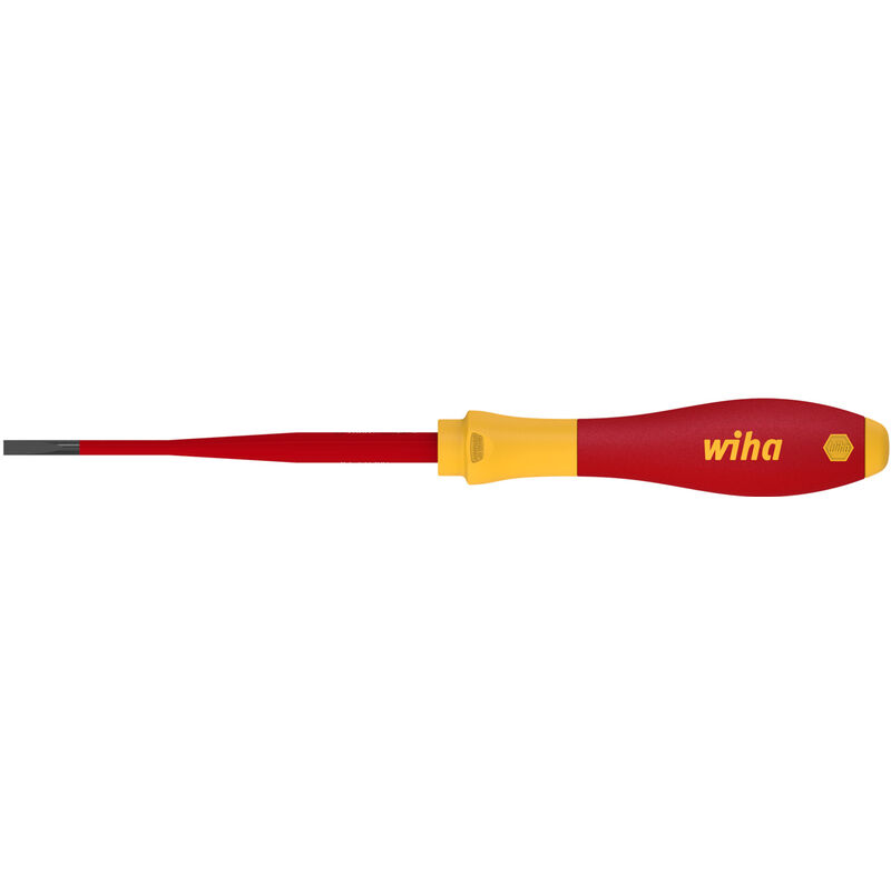 foto del prodotto wiha giravite softfinish electric slimfix a taglio 4.0 mm x 100 mm 35390 