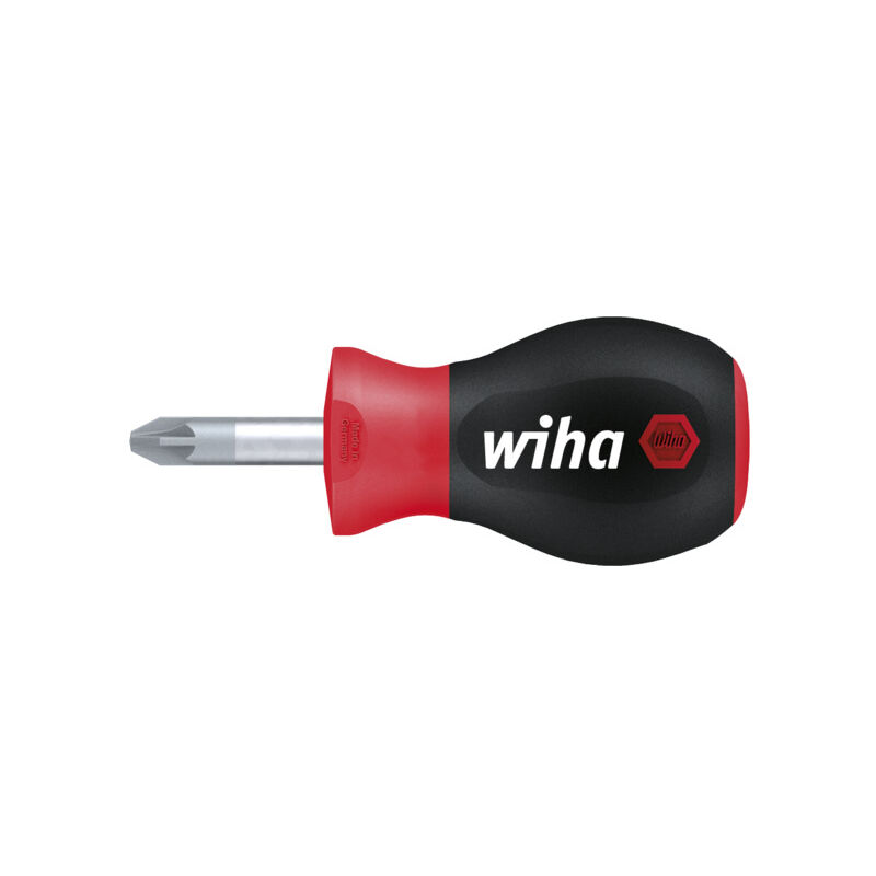 foto del prodotto wiha giravite softfinish pozidriv con lama circolare corta, stubby pz2 x 25 mm 26972 
