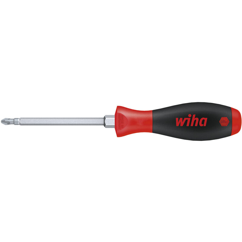 foto del prodotto wiha giravite softfinish pozidriv con lama esagonale e attacco esagonale pz1 x 80 mm 00776 